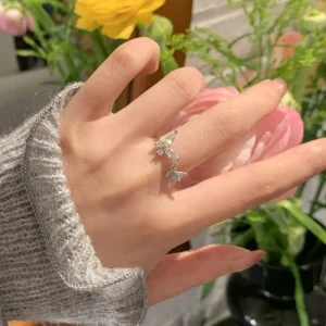 Cincin Melca Butterfly Cincin Kupu Kupu Model Adjustable Ring