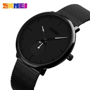 Jam SKMEI 9185 Jam Tangan Pria Analog Tali Rantai Pasir MGOS