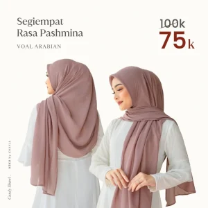 Khayla Indonesia - Segiempat rasa pashmina - Voal Arabian | Candy Shawl Original